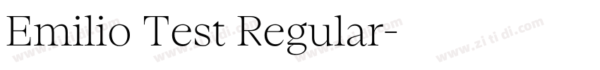 Emilio Test Regular字体转换